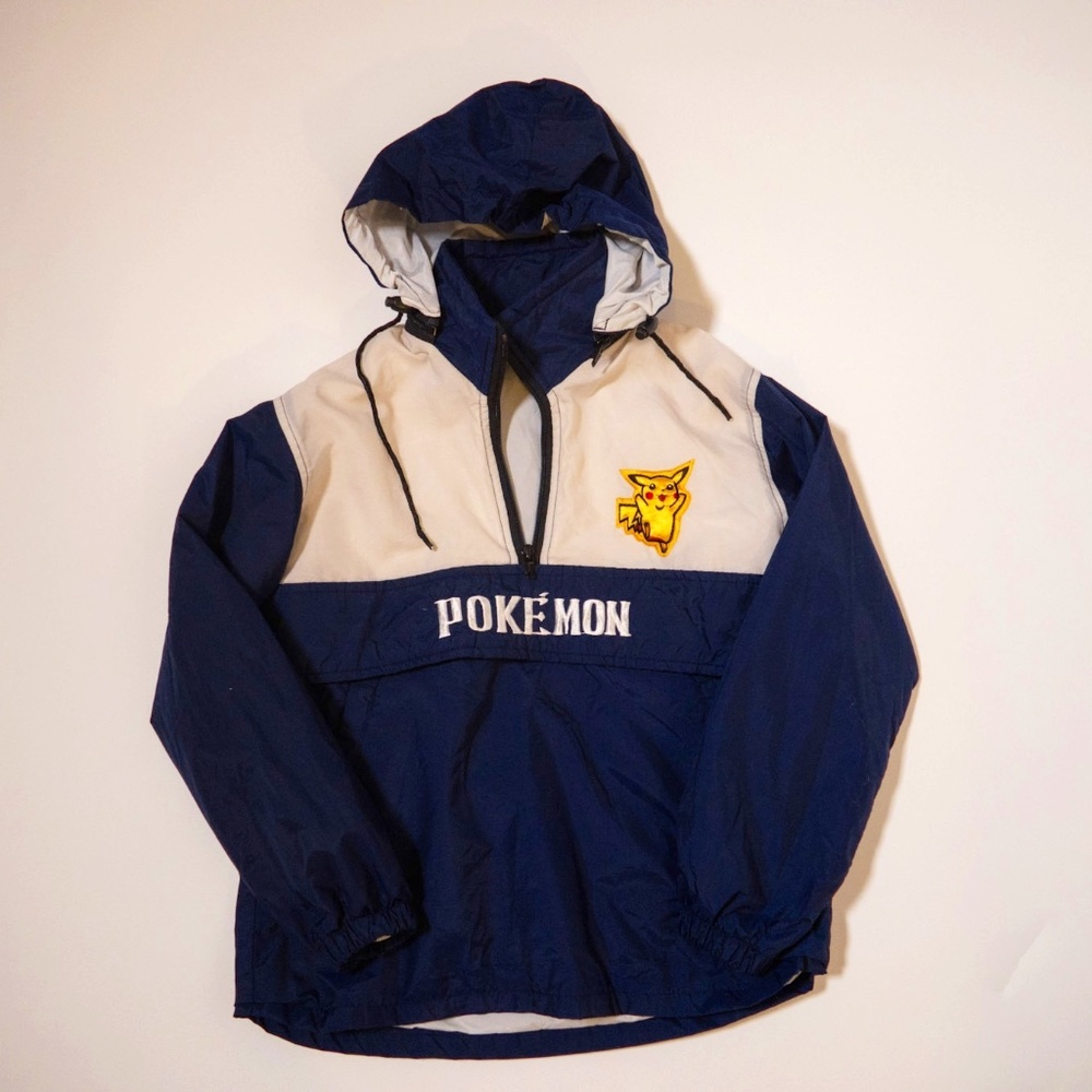 Rare Vintage Kids Pokémon Anorak Style Windbreaker with Pikachu
